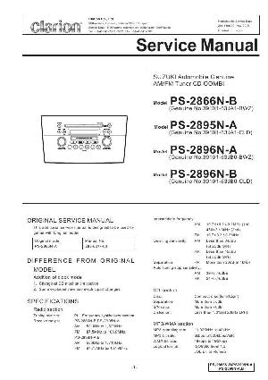 Сервисная инструкция Clarion PS-2866N, 2895N, 2896N ― Manual-Shop.ru