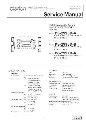 Сервисная инструкция Clarion PS-2996D, 2997D ― Manual-Shop.ru