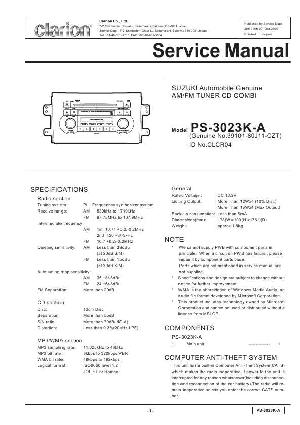 Сервисная инструкция Clarion PS-3023K-A ― Manual-Shop.ru