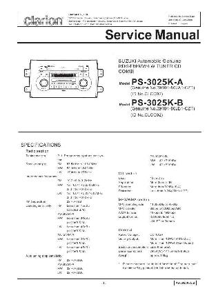 Сервисная инструкция Clarion PS-3025K ― Manual-Shop.ru