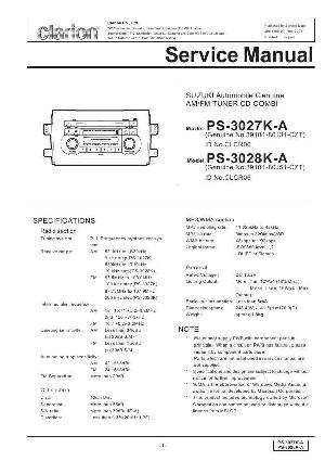 Сервисная инструкция Clarion PS-3027K-A, 3028K-A ― Manual-Shop.ru
