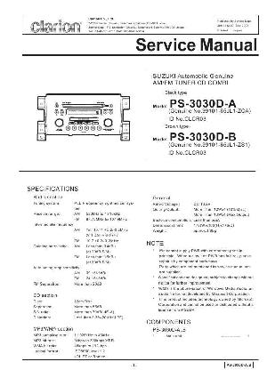 Сервисная инструкция Clarion PS-3030D ― Manual-Shop.ru