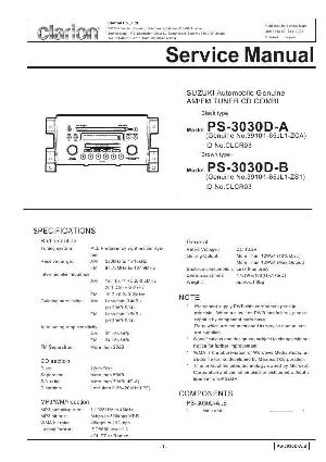 Сервисная инструкция Clarion PS-3030D ― Manual-Shop.ru