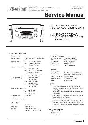 Сервисная инструкция Clarion PS-3032D-A ― Manual-Shop.ru