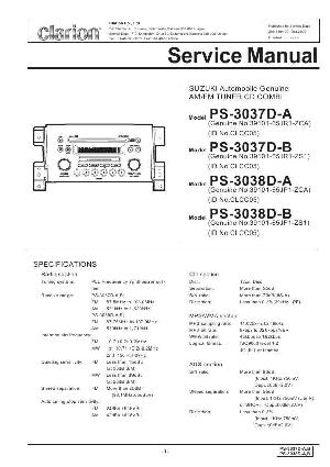 Сервисная инструкция Clarion PS-3037D, 3038D ― Manual-Shop.ru