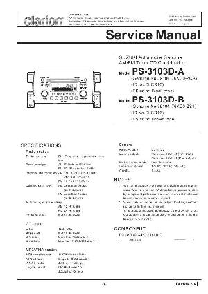 Сервисная инструкция Clarion PS-3103D ― Manual-Shop.ru