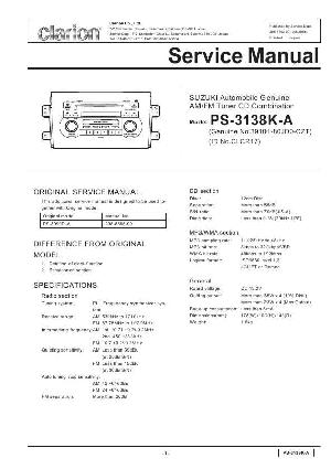 Сервисная инструкция Clarion PS-3138K-A ― Manual-Shop.ru