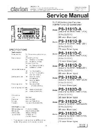 Сервисная инструкция Clarion PS-3181D, PS-3182D ― Manual-Shop.ru