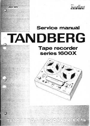 Сервисная инструкция TANDBERG 1600X REEL-TO-REEL ― Manual-Shop.ru