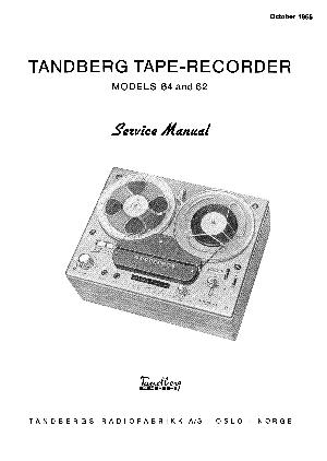Сервисная инструкция Tandberg 62, 64 ― Manual-Shop.ru