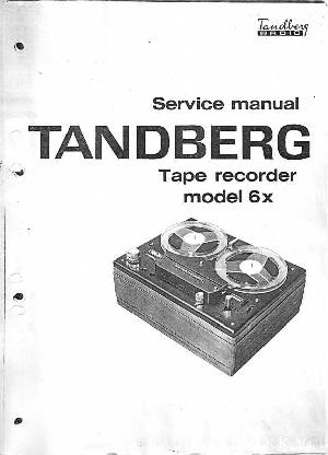 Сервисная инструкция TANDBERG 6X REEL-TO-REEL ― Manual-Shop.ru