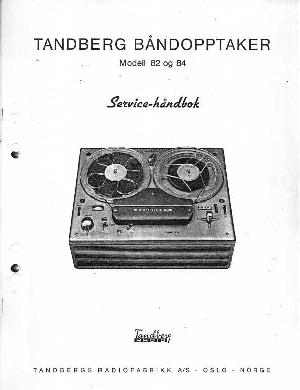 Сервисная инструкция TANDBERG 8-SERIES REEL-TO-REEL ― Manual-Shop.ru