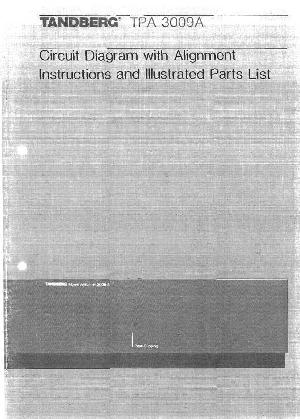 Сервисная инструкция Tandberg TPA-3009A ― Manual-Shop.ru