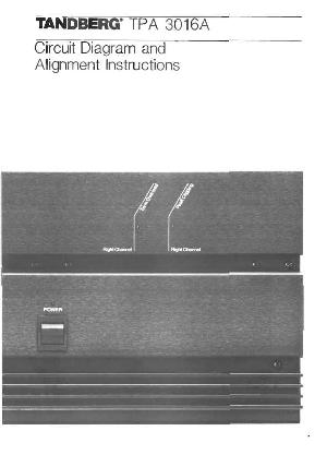 Сервисная инструкция Tandberg TPA-3016A ― Manual-Shop.ru