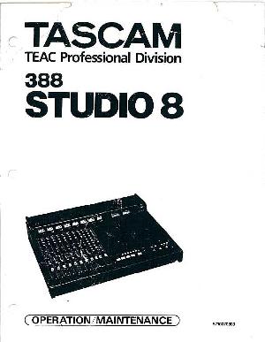 Service manual Tascam 388 STUDIO-8 ― Manual-Shop.ru