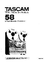 Service manual Tascam 58