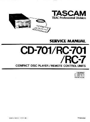 Service manual Tascam CD-701 ― Manual-Shop.ru