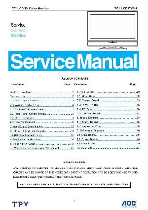 Сервисная инструкция TCL LCD37VSH ― Manual-Shop.ru