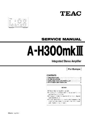 Сервисная инструкция Teac A-H300MK3 ― Manual-Shop.ru