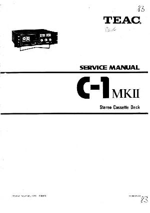 Service manual Teac C-1MKII ― Manual-Shop.ru