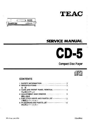 Service manual Teac CD-5 ― Manual-Shop.ru