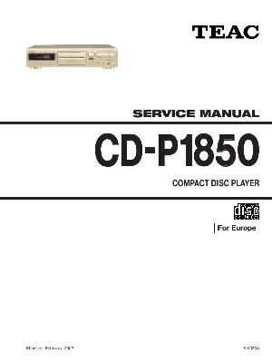 Service manual Teac CD-P1850 ― Manual-Shop.ru