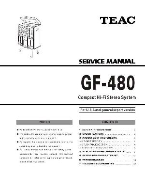 Service manual Teac GF-480 ― Manual-Shop.ru