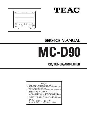Service manual Teac MC-D90 ― Manual-Shop.ru