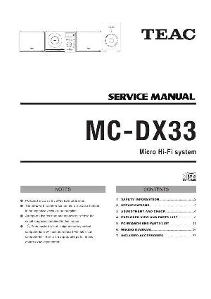 Service manual Teac MC-DX33 ― Manual-Shop.ru