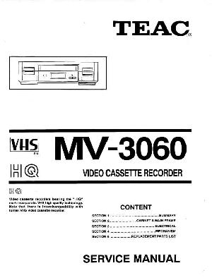 Сервисная инструкция Teac MV-3060 ― Manual-Shop.ru