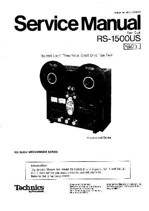 Сервисная инструкция Technics RS-1500US ― Manual-Shop.ru