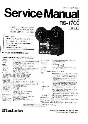 Service manual Technics RS-1700 ― Manual-Shop.ru