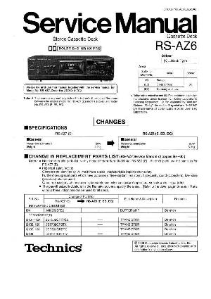 Сервисная инструкция Technics RS-AZ6 ― Manual-Shop.ru
