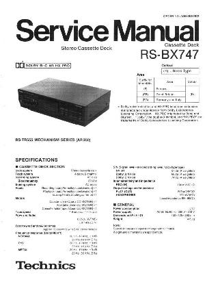 Service manual Technics RS-BX747 ― Manual-Shop.ru
