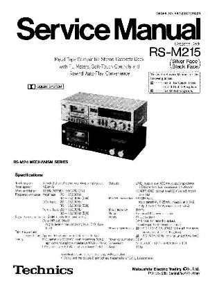 Service manual Technics RS-M215 ― Manual-Shop.ru