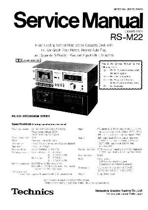 Сервисная инструкция Technics RS-M22 ― Manual-Shop.ru