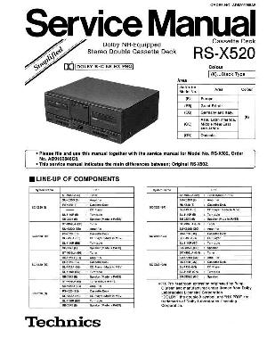 Сервисная инструкция Technics RS-X520 ― Manual-Shop.ru