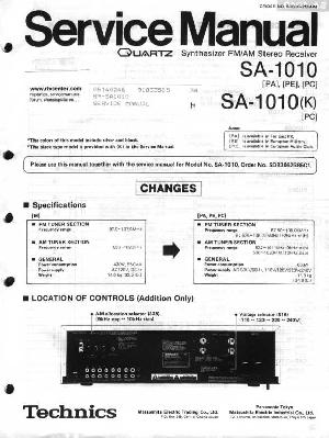 Сервисная инструкция Technics SA-1010 ― Manual-Shop.ru