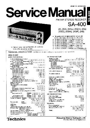 Сервисная инструкция Technics SA-400 ― Manual-Shop.ru