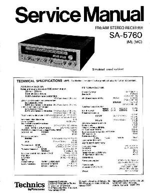 Сервисная инструкция Technics SA-5760 ― Manual-Shop.ru