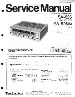 Сервисная инструкция Technics SA-626 ― Manual-Shop.ru