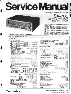 Сервисная инструкция Technics SA-700 ― Manual-Shop.ru