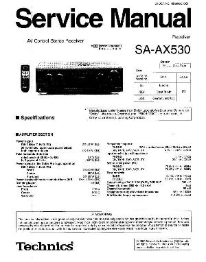 Сервисная инструкция Technics SA-AX530 ― Manual-Shop.ru