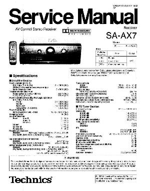Сервисная инструкция Technics SA-AX7 ― Manual-Shop.ru