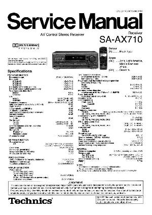 Сервисная инструкция Technics SA-AX710GC, GN ― Manual-Shop.ru