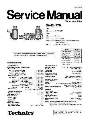 Сервисная инструкция Technics SA-EH770 ― Manual-Shop.ru