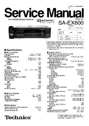 Сервисная инструкция Technics SA-EX600 ― Manual-Shop.ru