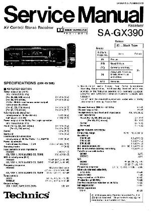 Сервисная инструкция Technics SA-GX390 ― Manual-Shop.ru