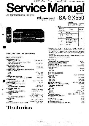 Сервисная инструкция Technics SA-GX550 ― Manual-Shop.ru