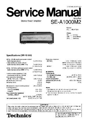 Сервисная инструкция Technics SE-A1000M2 ― Manual-Shop.ru